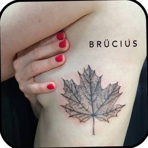 фото тату кленовый лист от 14.04.2018 №089 - maple leaf tattoo - tattoo-photo.ru