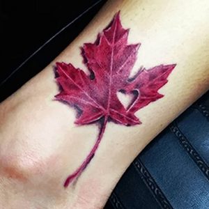 фото тату кленовый лист от 14.04.2018 №091 - maple leaf tattoo - tattoo-photo.ru