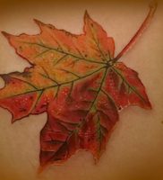 фото тату кленовый лист от 14.04.2018 №096 — maple leaf tattoo — tattoo-photo.ru