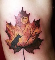 фото тату кленовый лист от 14.04.2018 №099 — maple leaf tattoo — tattoo-photo.ru
