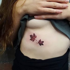 фото тату кленовый лист от 14.04.2018 №101 - maple leaf tattoo - tattoo-photo.ru