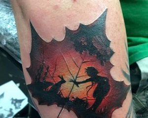 фото тату кленовый лист от 14.04.2018 №106 - maple leaf tattoo - tattoo-photo.ru