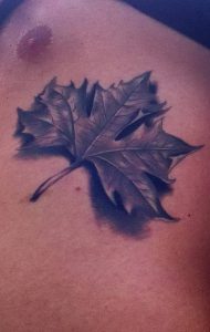 фото тату кленовый лист от 14.04.2018 №113 - maple leaf tattoo - tattoo-photo.ru