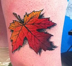 фото тату кленовый лист от 14.04.2018 №117 - maple leaf tattoo - tattoo-photo.ru