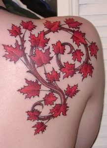 фото тату кленовый лист от 14.04.2018 №127 - maple leaf tattoo - tattoo-photo.ru