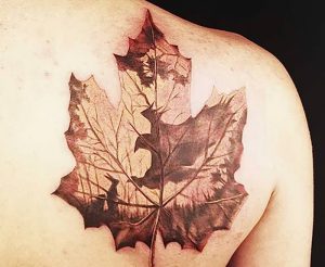 фото тату кленовый лист от 14.04.2018 №128 - maple leaf tattoo - tattoo-photo.ru