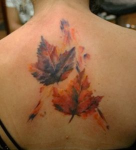 фото тату кленовый лист от 14.04.2018 №138 - maple leaf tattoo - tattoo-photo.ru