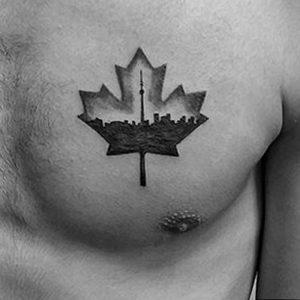 фото тату кленовый лист от 14.04.2018 №145 - maple leaf tattoo - tattoo-photo.ru