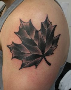 фото тату кленовый лист от 14.04.2018 №153 - maple leaf tattoo - tattoo-photo.ru