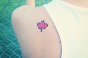 фото тату кленовый лист от 14.04.2018 №155 - maple leaf tattoo - tattoo-photo.ru