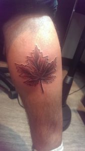 фото тату кленовый лист от 14.04.2018 №158 - maple leaf tattoo - tattoo-photo.ru