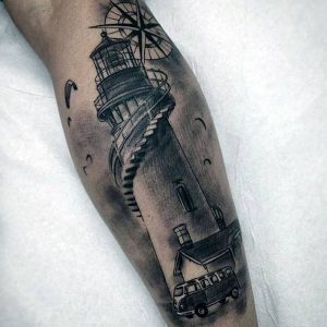 фото тату маяк от 16.04.2018 №006 - tattoo beacon - tattoo-photo.ru
