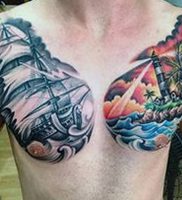 фото тату маяк от 16.04.2018 №008 — tattoo beacon — tattoo-photo.ru