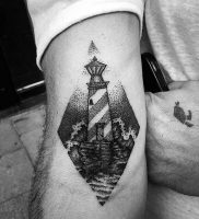 фото тату маяк от 16.04.2018 №013 — tattoo beacon — tattoo-photo.ru