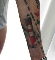 фото тату маяк от 16.04.2018 №014 — tattoo beacon — tattoo-photo.ru