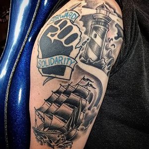 фото тату маяк от 16.04.2018 №016 - tattoo beacon - tattoo-photo.ru