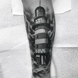 фото тату маяк от 16.04.2018 №039 - tattoo beacon - tattoo-photo.ru