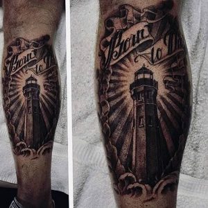 фото тату маяк от 16.04.2018 №055 - tattoo beacon - tattoo-photo.ru