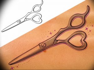 фото тату ножницы от 27.03.2018 №025 - tattoo scissors - tattoo-photo.ru