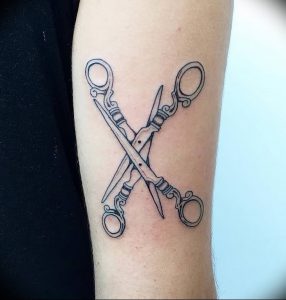 фото тату ножницы от 27.03.2018 №036 - tattoo scissors - tattoo-photo.ru