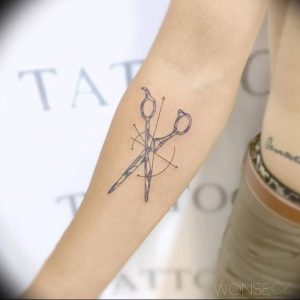 фото тату ножницы от 27.03.2018 №046 - tattoo scissors - tattoo-photo.ru