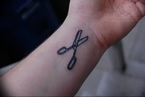 фото тату ножницы от 27.03.2018 №064 - tattoo scissors - tattoo-photo.ru