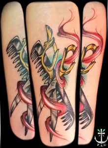 фото тату ножницы от 27.03.2018 №068 - tattoo scissors - tattoo-photo.ru