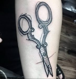 фото тату ножницы от 27.03.2018 №072 - tattoo scissors - tattoo-photo.ru