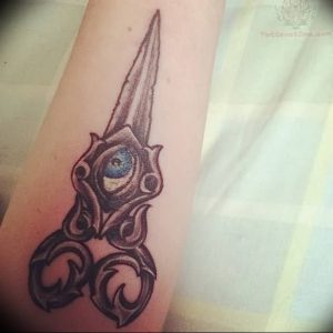 фото тату ножницы от 27.03.2018 №075 - tattoo scissors - tattoo-photo.ru