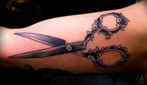 фото тату ножницы от 27.03.2018 №084 - tattoo scissors - tattoo-photo.ru