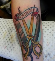 фото тату ножницы от 27.03.2018 №089 — tattoo scissors — tattoo-photo.ru