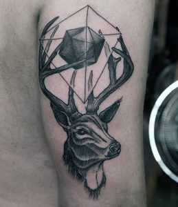 фото тату рога от 08.04.2018 №011 - tattoo horn - tattoo-photo.ru