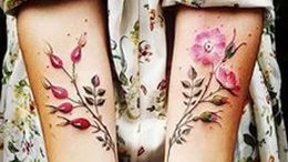 фото тату шиповник от 13.04.2018 №001 - Tattoo rosehip - tattoo-photo.ru