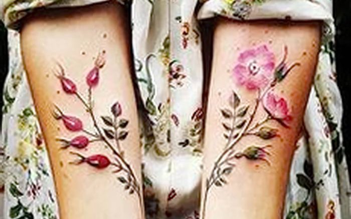 фото тату шиповник от 13.04.2018 №001 - Tattoo rosehip - tattoo-photo.ru