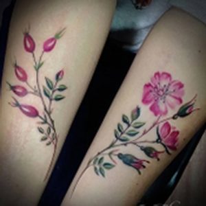 фото тату шиповник от 13.04.2018 №021 - Tattoo rosehip - tattoo-photo.ru