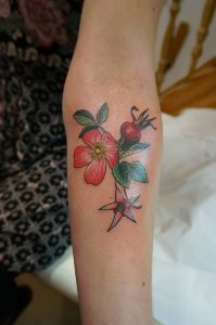 фото тату шиповник от 13.04.2018 №022 - Tattoo rosehip - tattoo-photo.ru
