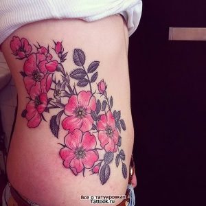 фото тату шиповник от 13.04.2018 №023 - Tattoo rosehip - tattoo-photo.ru