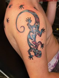 фото тату ящерица от 11.04.2018 №038 - tattoo lizard - tattoo-photo.ru