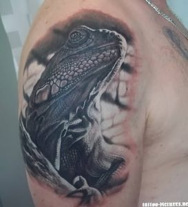 фото тату ящерица от 11.04.2018 №046 - tattoo lizard - tattoo-photo.ru