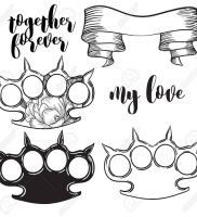 фото тату кастет от 11.04.2018 №012 — tattoo brass knuckles — tattoo-photo.ru 234234222