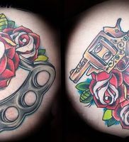 фото тату кастет от 11.04.2018 №017 — tattoo brass knuckles — tattoo-photo.ru