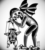 фото тату марионетка с нитками от 26.04.2018 №005 — tattoo puppet with — tattoo-photo.ru