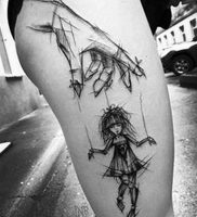 фото тату марионетка с нитками от 26.04.2018 №009 — tattoo puppet with — tattoo-photo.ru