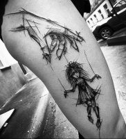 фото тату марионетка с нитками от 26.04.2018 №011 — tattoo puppet with — tattoo-photo.ru