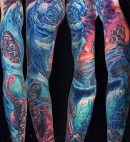 фото тату океан от 06.04.2018 №007 — tattoo ocean — tattoo-photo.ru