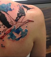 фото тату аист от 18.04.2018 №009 — tattoo stork — tatufoto.com