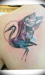 фото тату аист от 18.04.2018 №013 - tattoo stork - tatufoto.com
