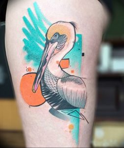 фото тату аист от 18.04.2018 №014 - tattoo stork - tatufoto.com
