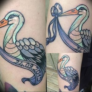 фото тату аист от 18.04.2018 №027 - tattoo stork - tatufoto.com