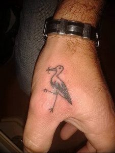 фото тату аист от 18.04.2018 №036 - tattoo stork - tatufoto.com